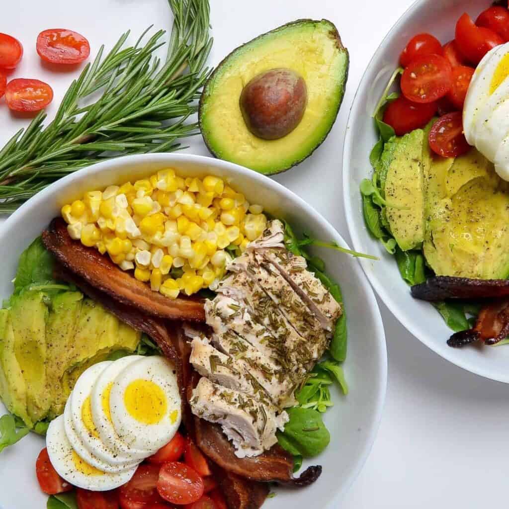 Rosemary Chicken Cobb Salad with Rosemary Vinaigrette | Worn Slap Out