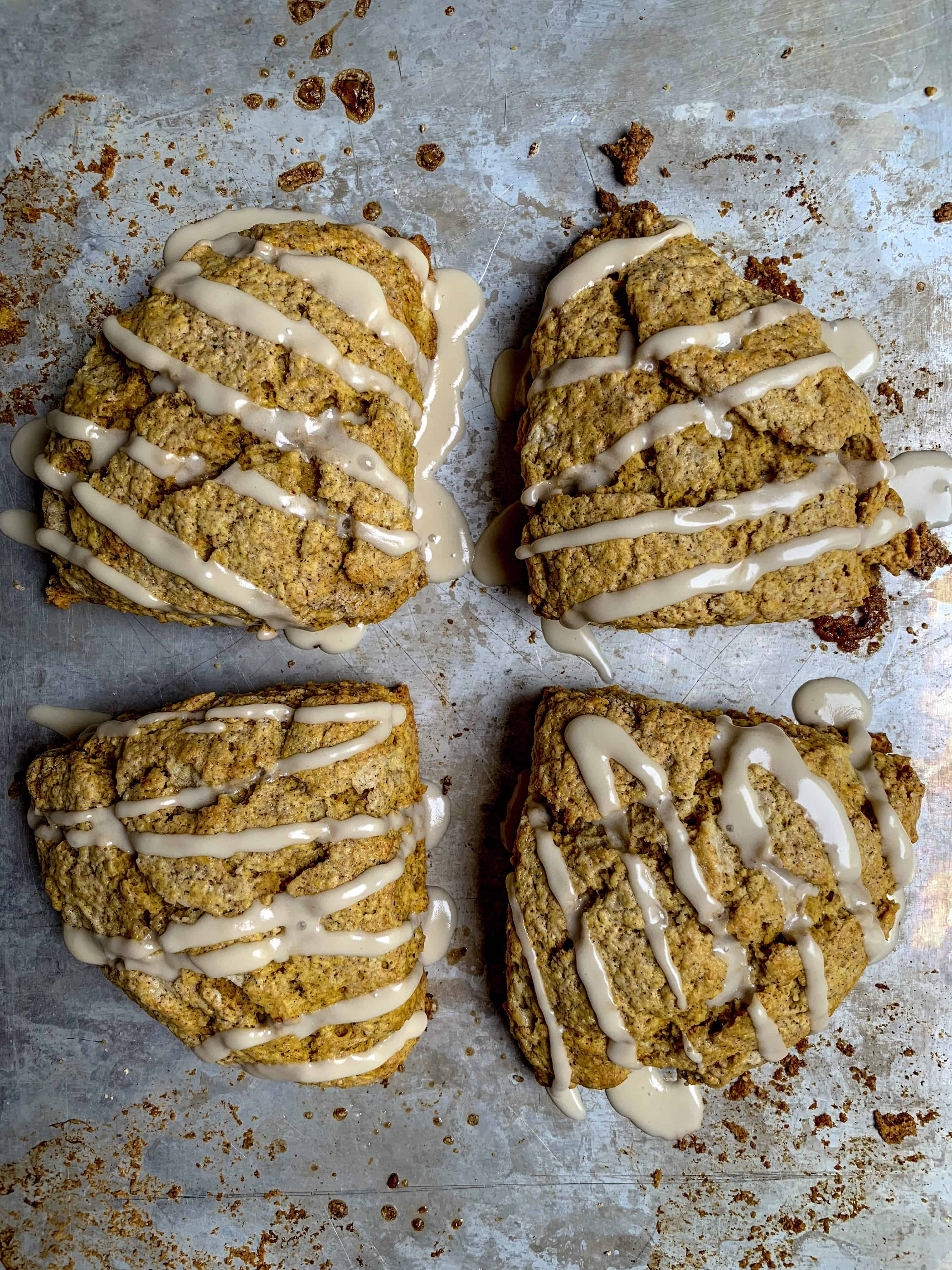 four pumpkin scones