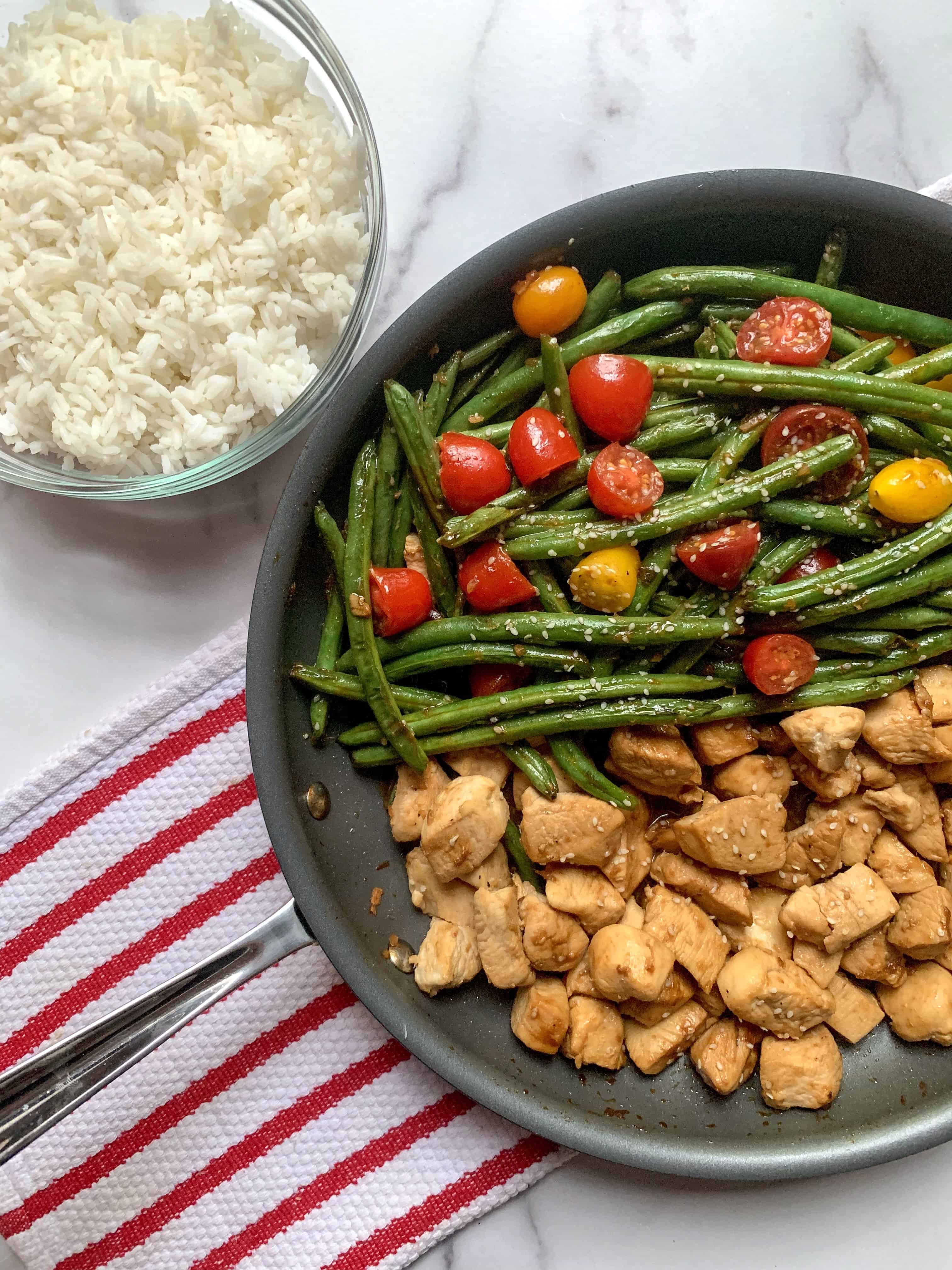 chicken stir fry with rice