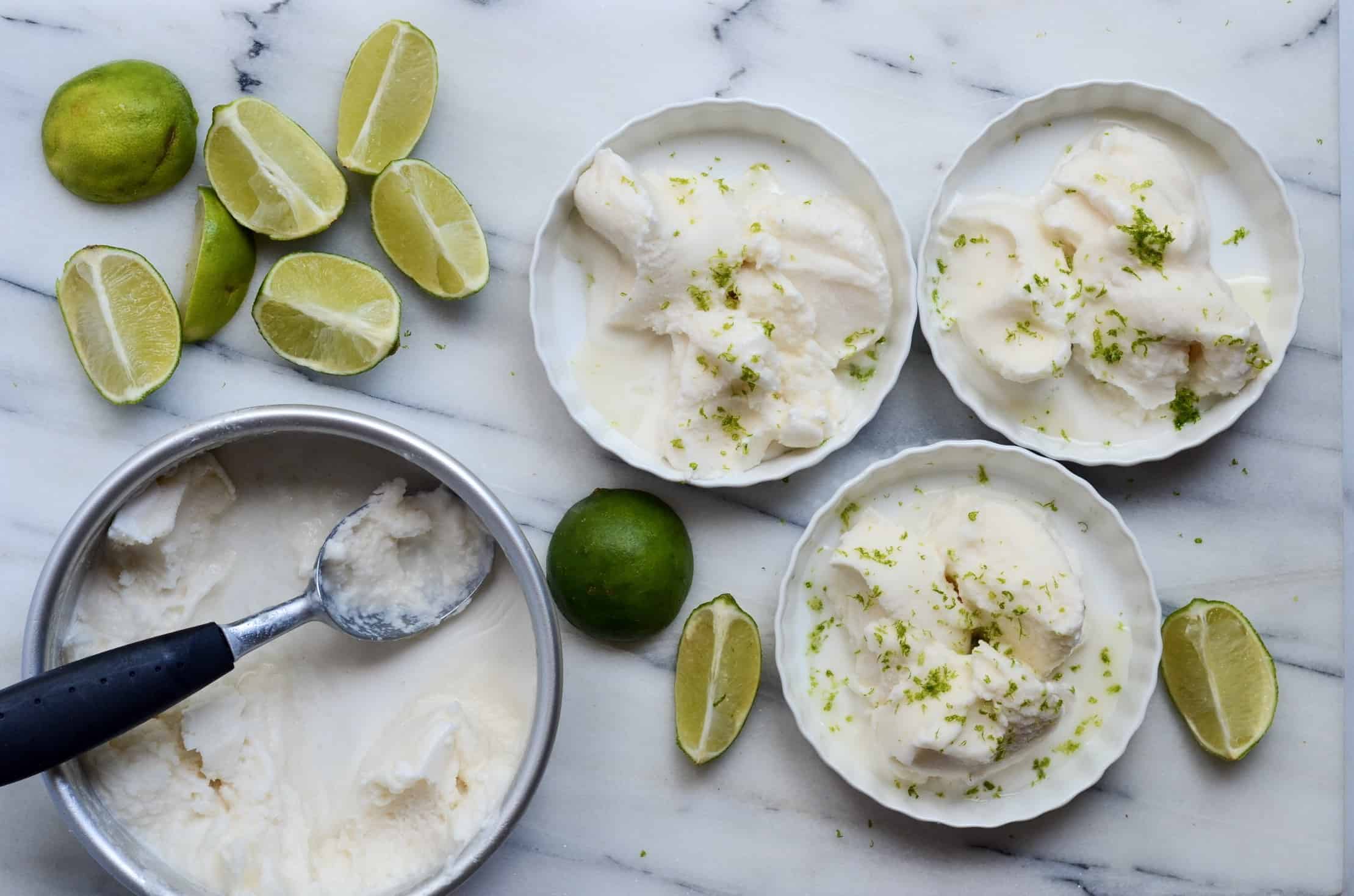 coconut lime sorbet