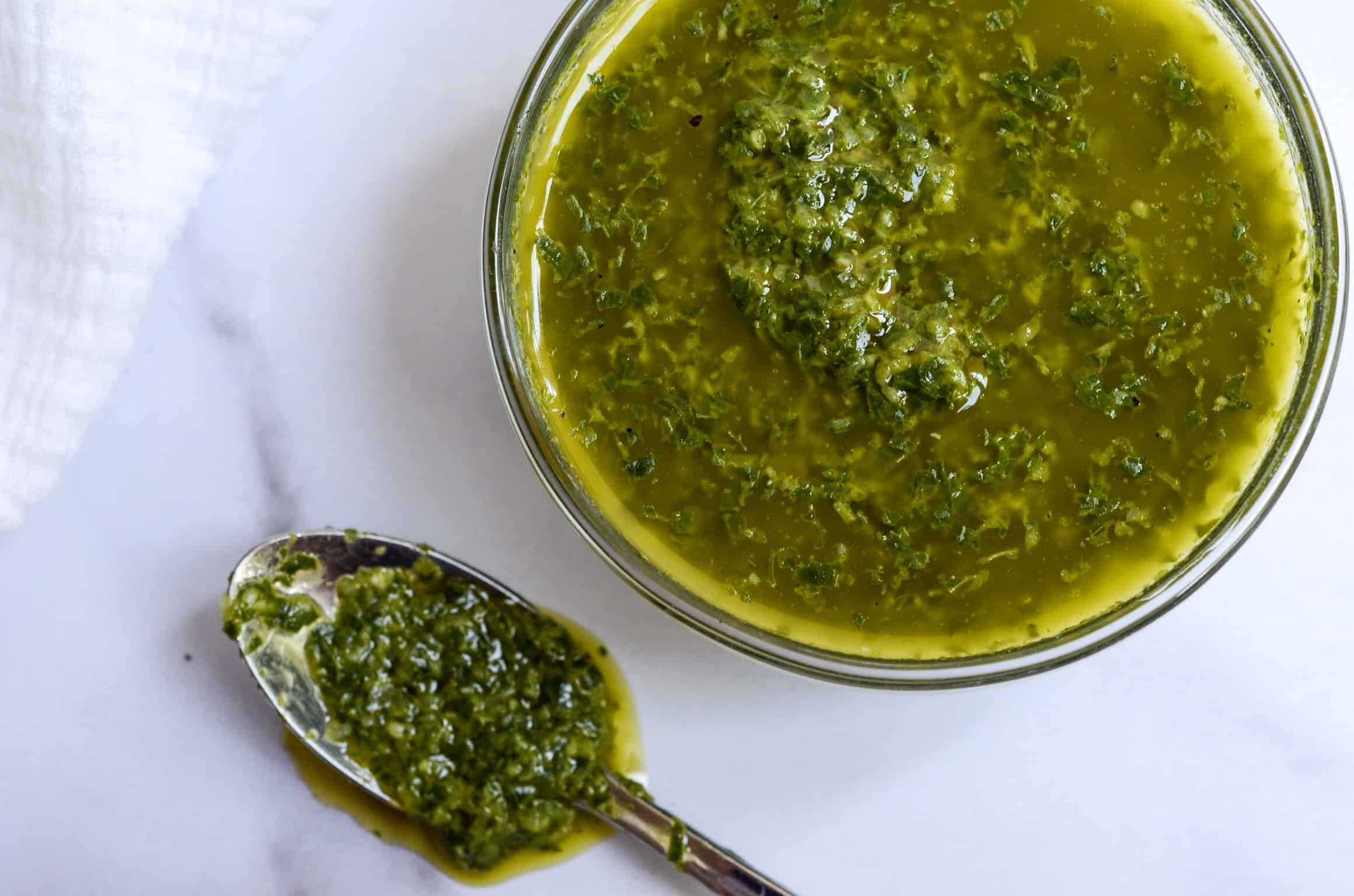 basil vinaigrette