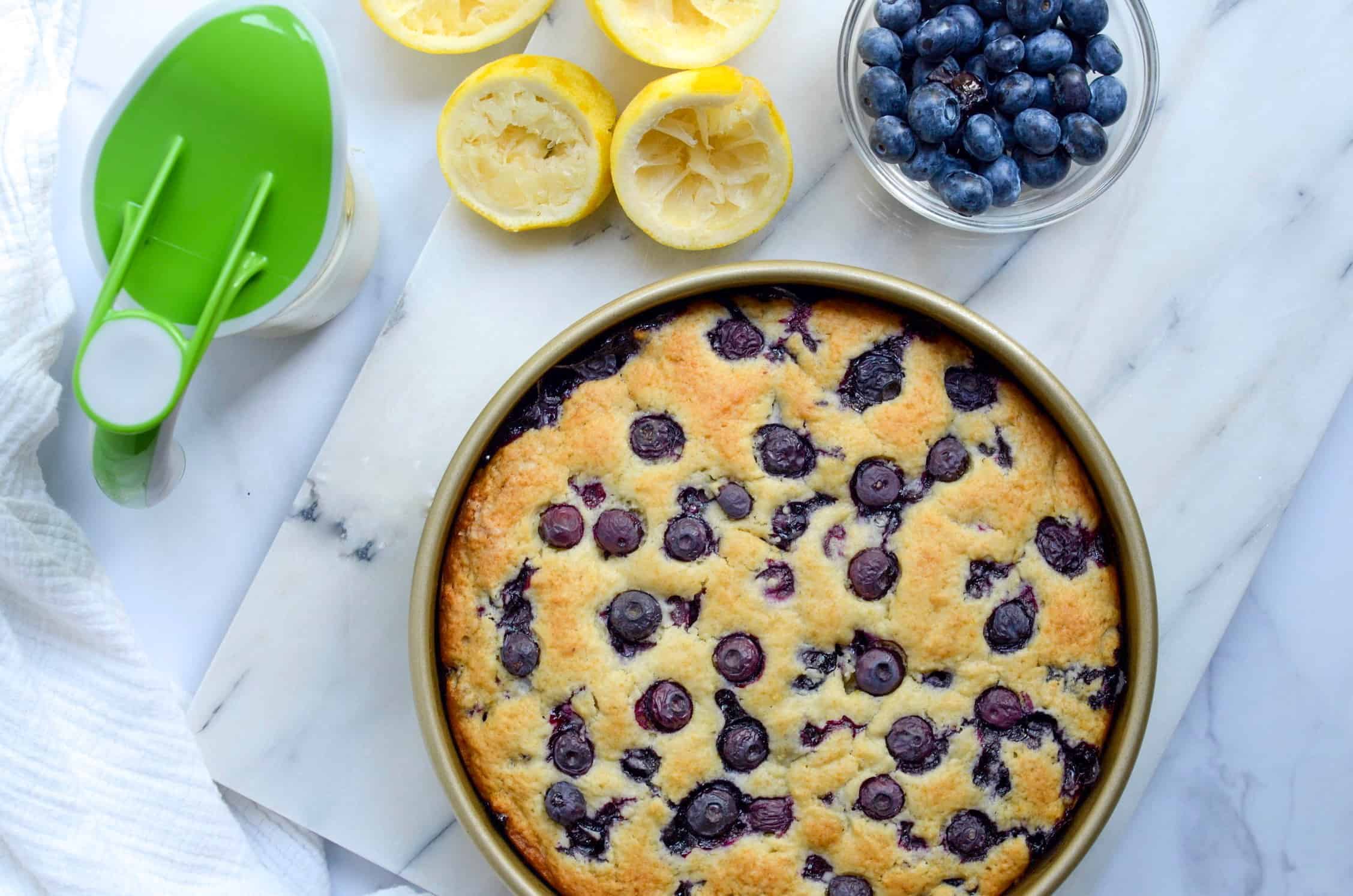 Blueberry Buttermilk Breakfast Cake Recipe BERRIES | White on Rice