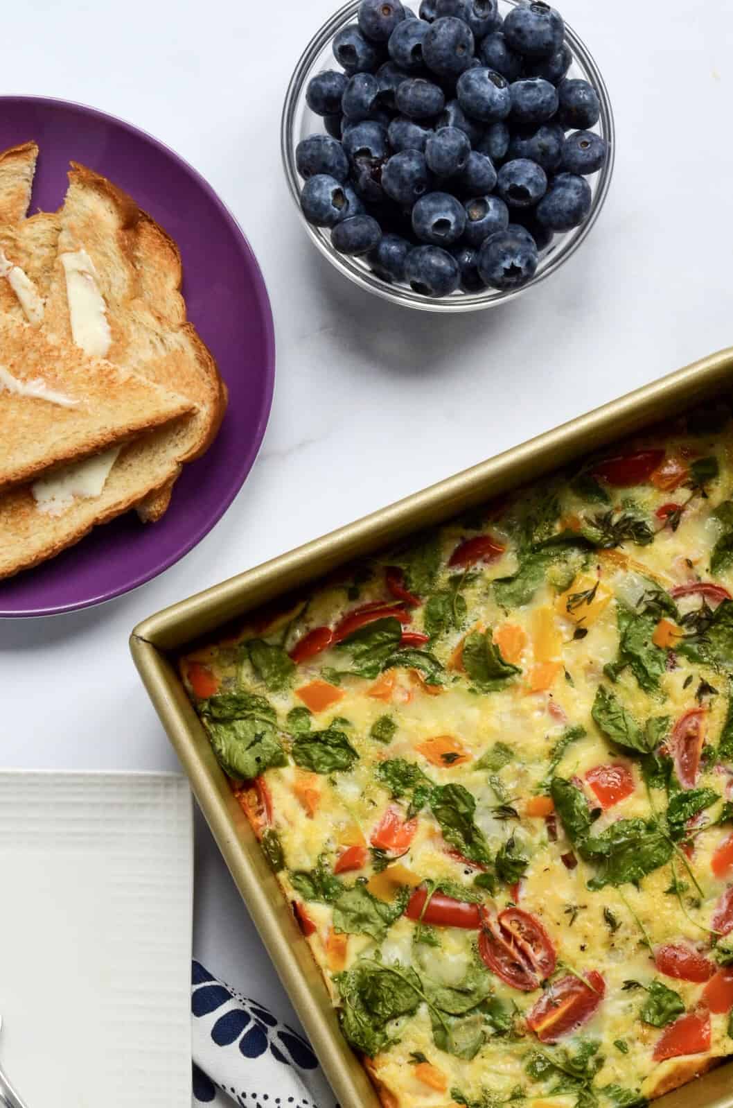 healthy egg and vegetable bake