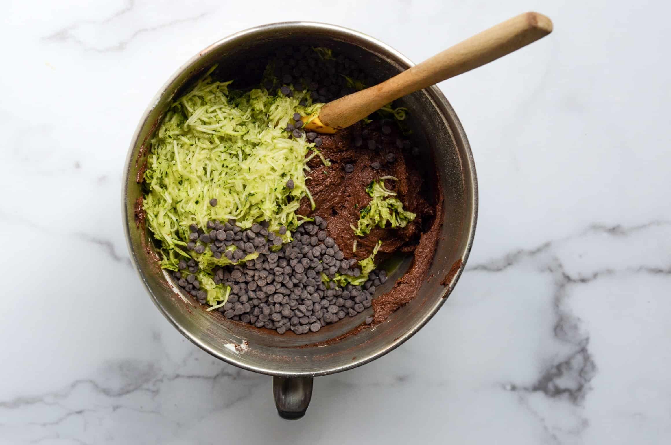 mixing bowl with ingredients 