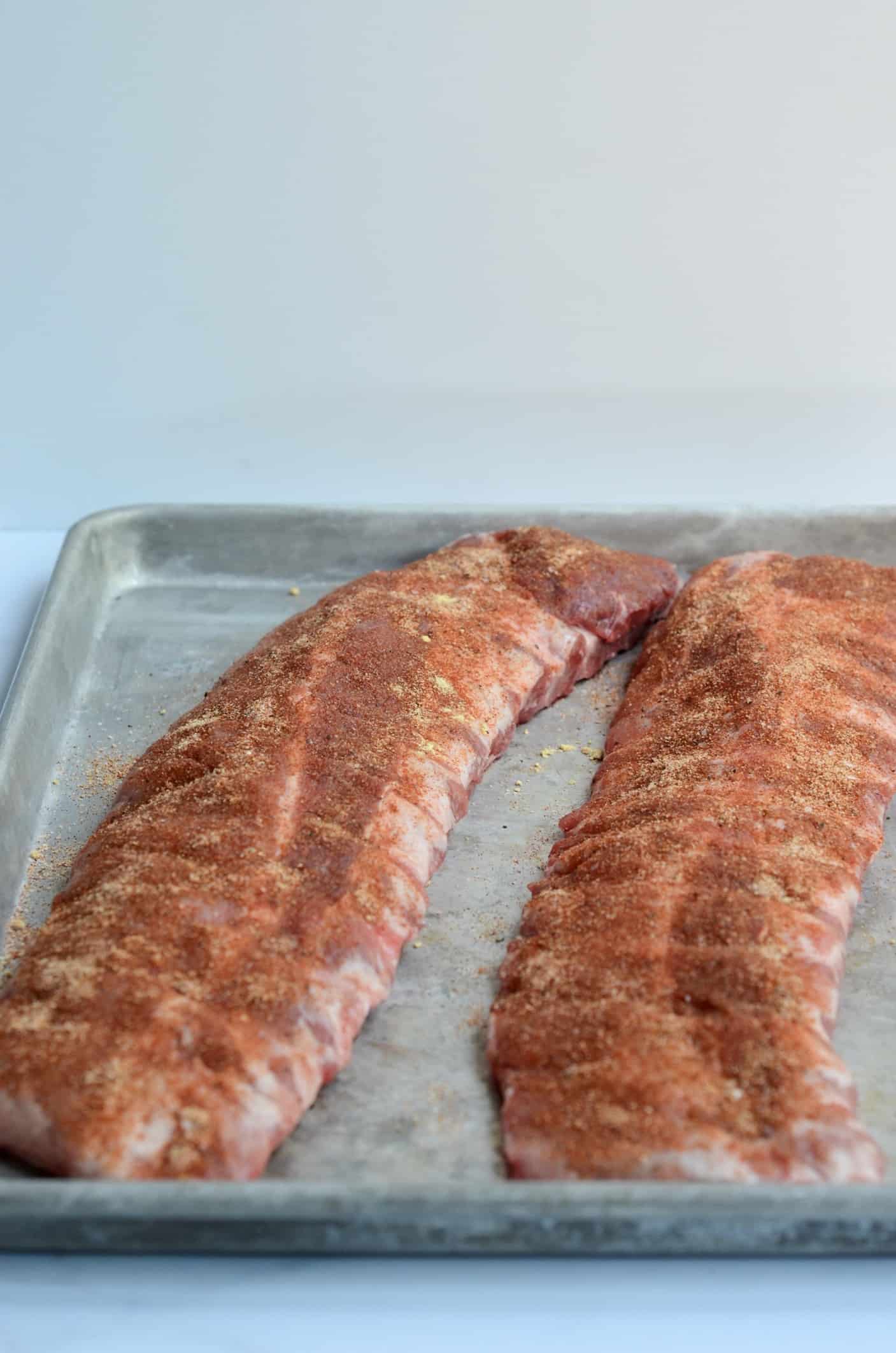 dry rub coated ribs