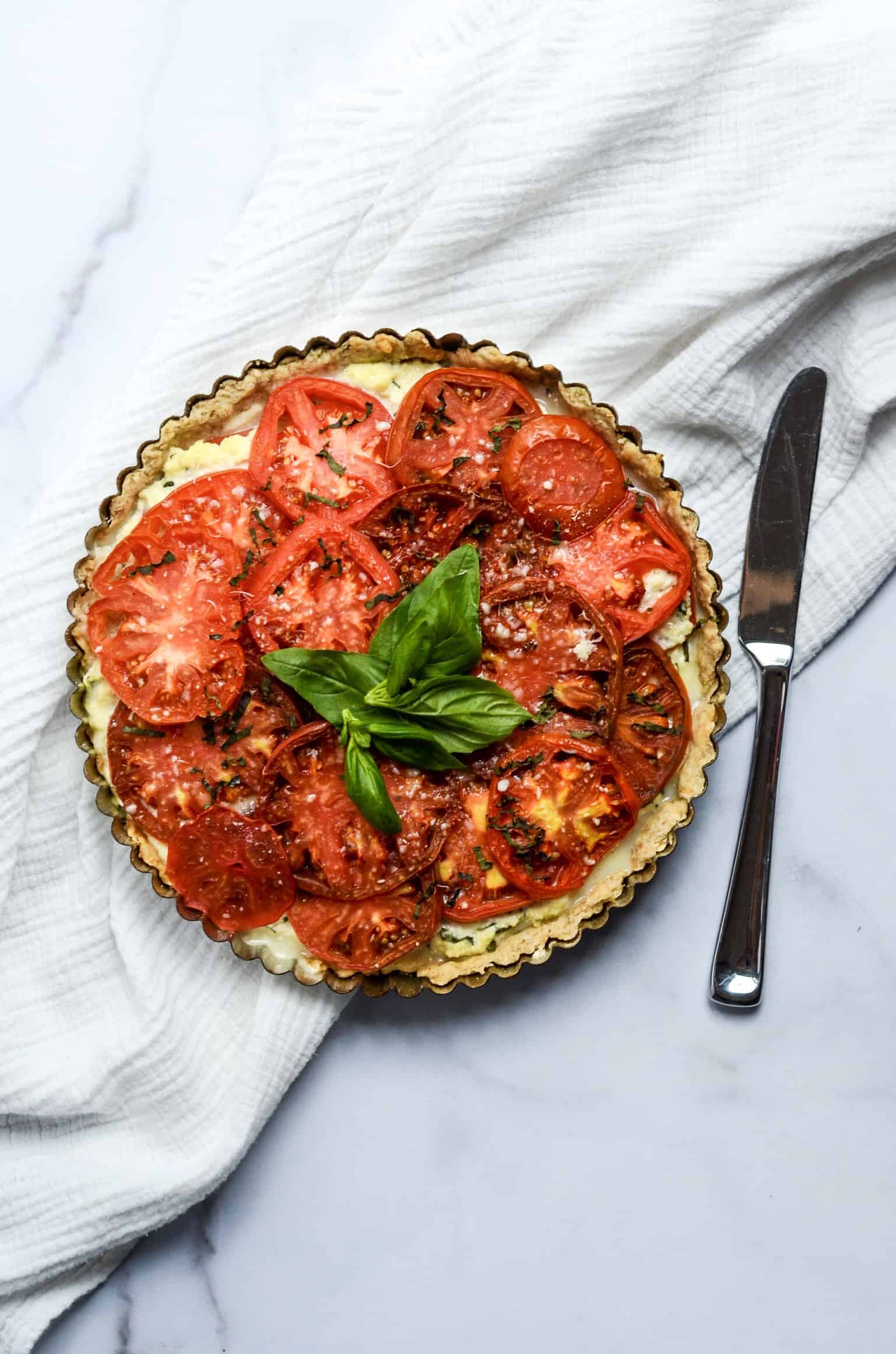 fully baked tomato pie