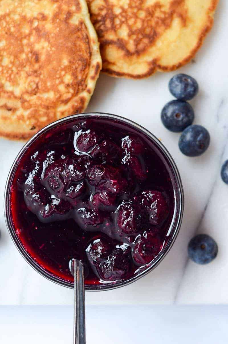 Quick Blueberry Maple Compote (with no refined sugar!) Worn Slap Out