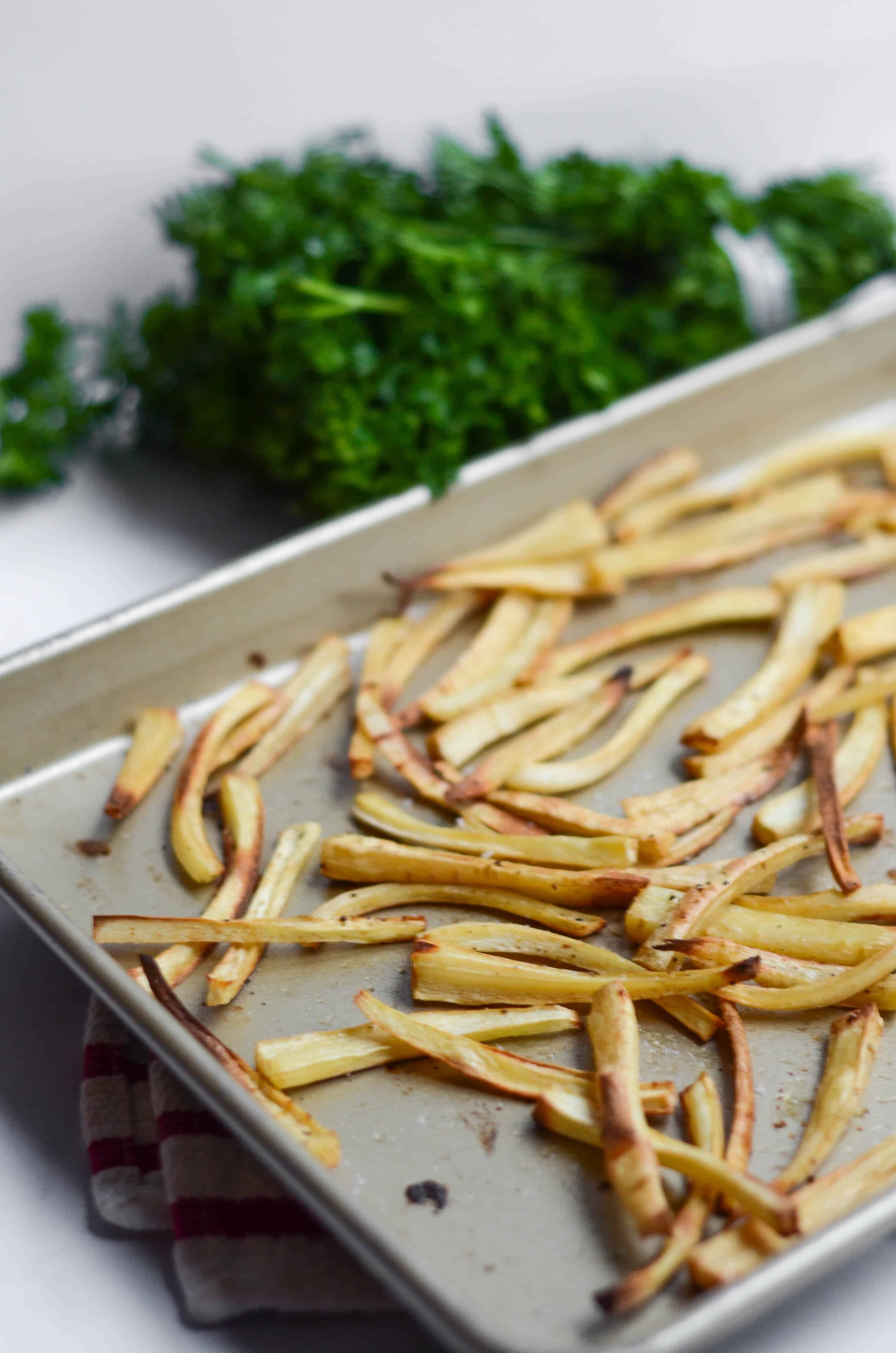 Crispy Roasted Parsnip Fries with Thyme | Worn Slap Out