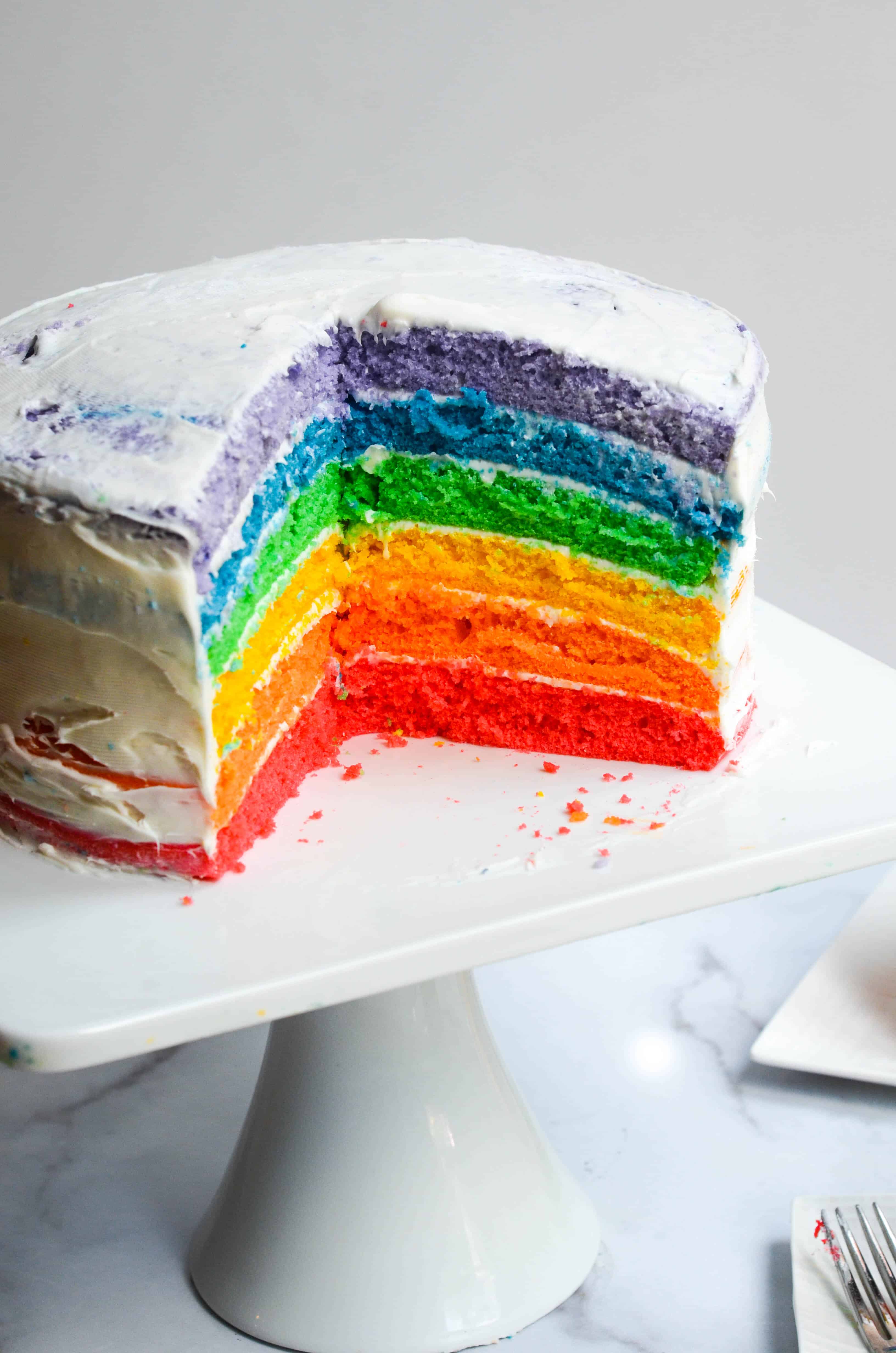 Easy Rainbow Cake Recipe | Worn Slap Out