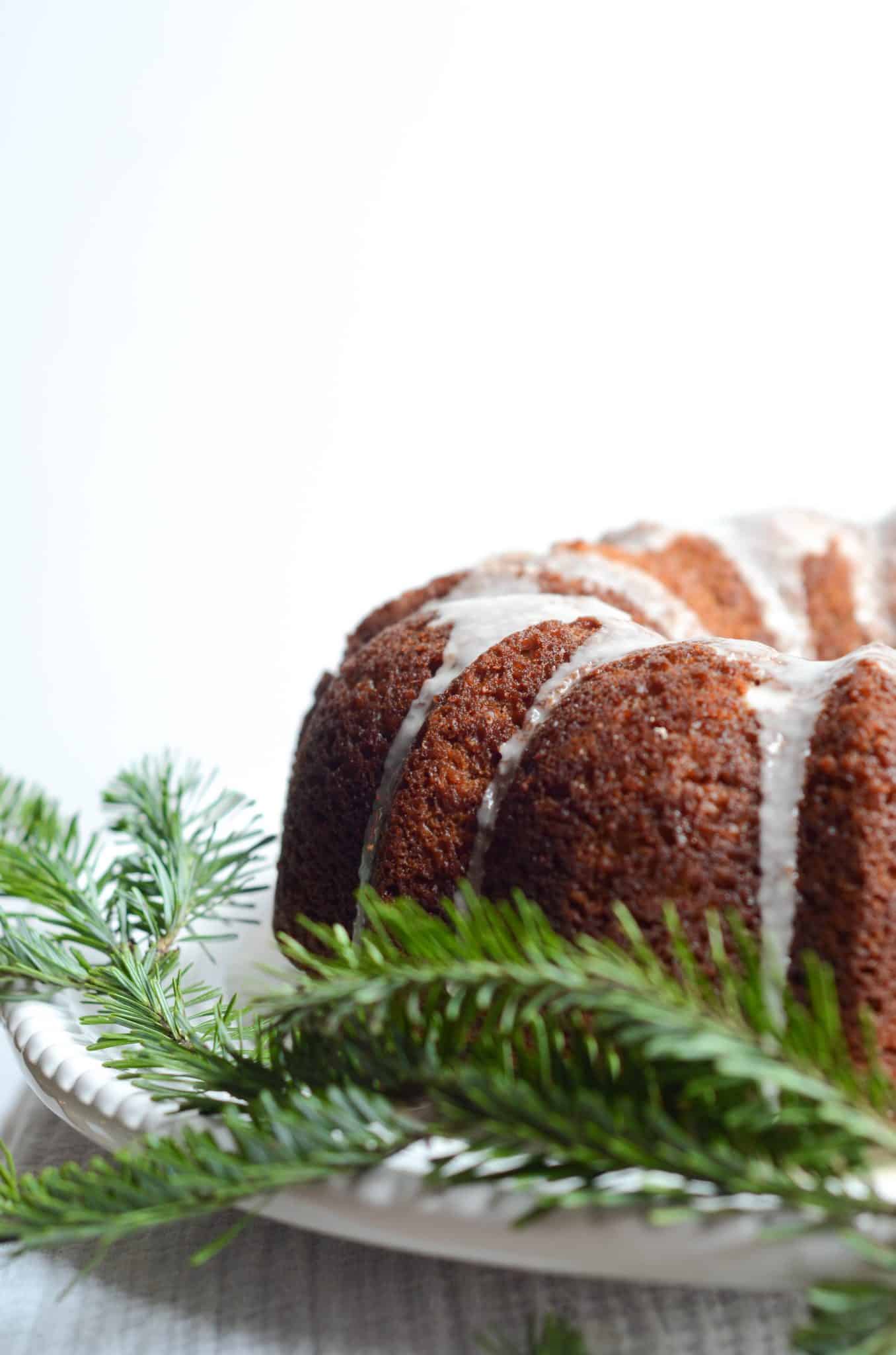 Gingerbread Bundt Cake with Vanilla Maple Glaze Worn Slap Out