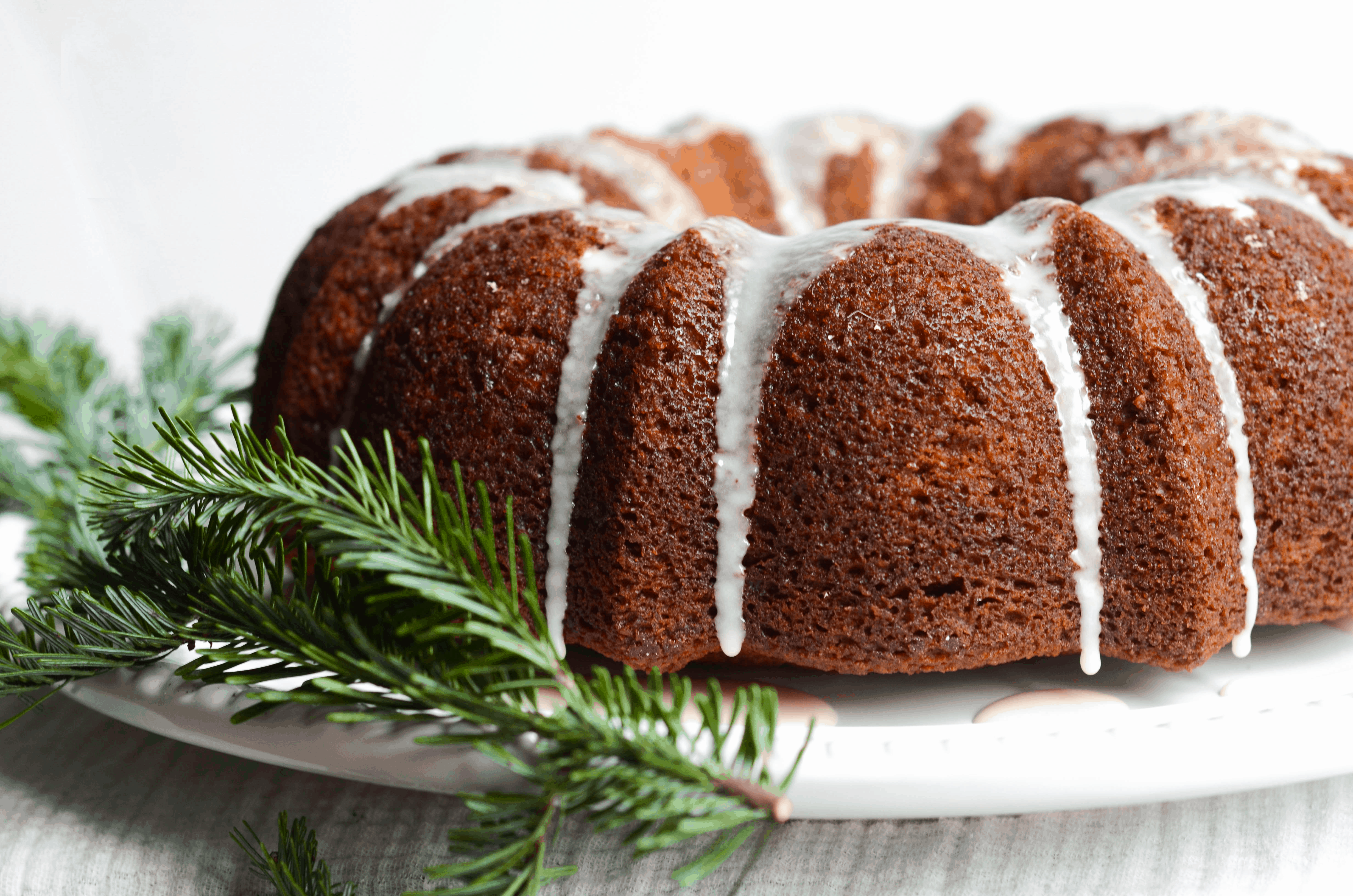 Gingerbread Bundt Cake with Maple Glaze - The Gourmet Gourmand