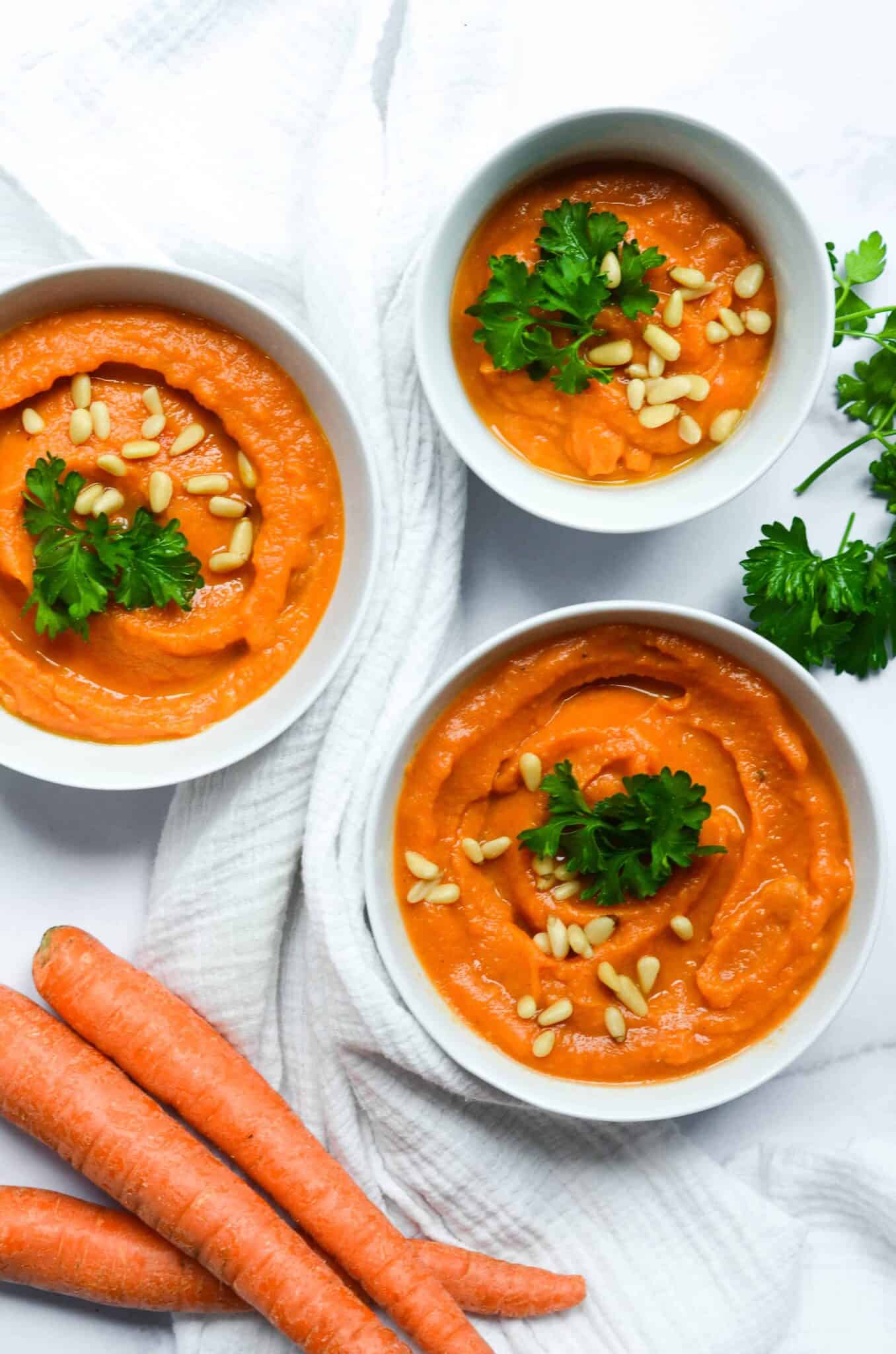 Weeknight Creamy Carrot Ginger Soup | Worn Slap Out