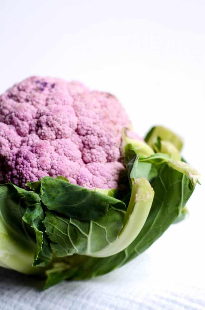 Purple Cauliflower Steaks with Chimichurri (Vegan, Gluten Free) Worn