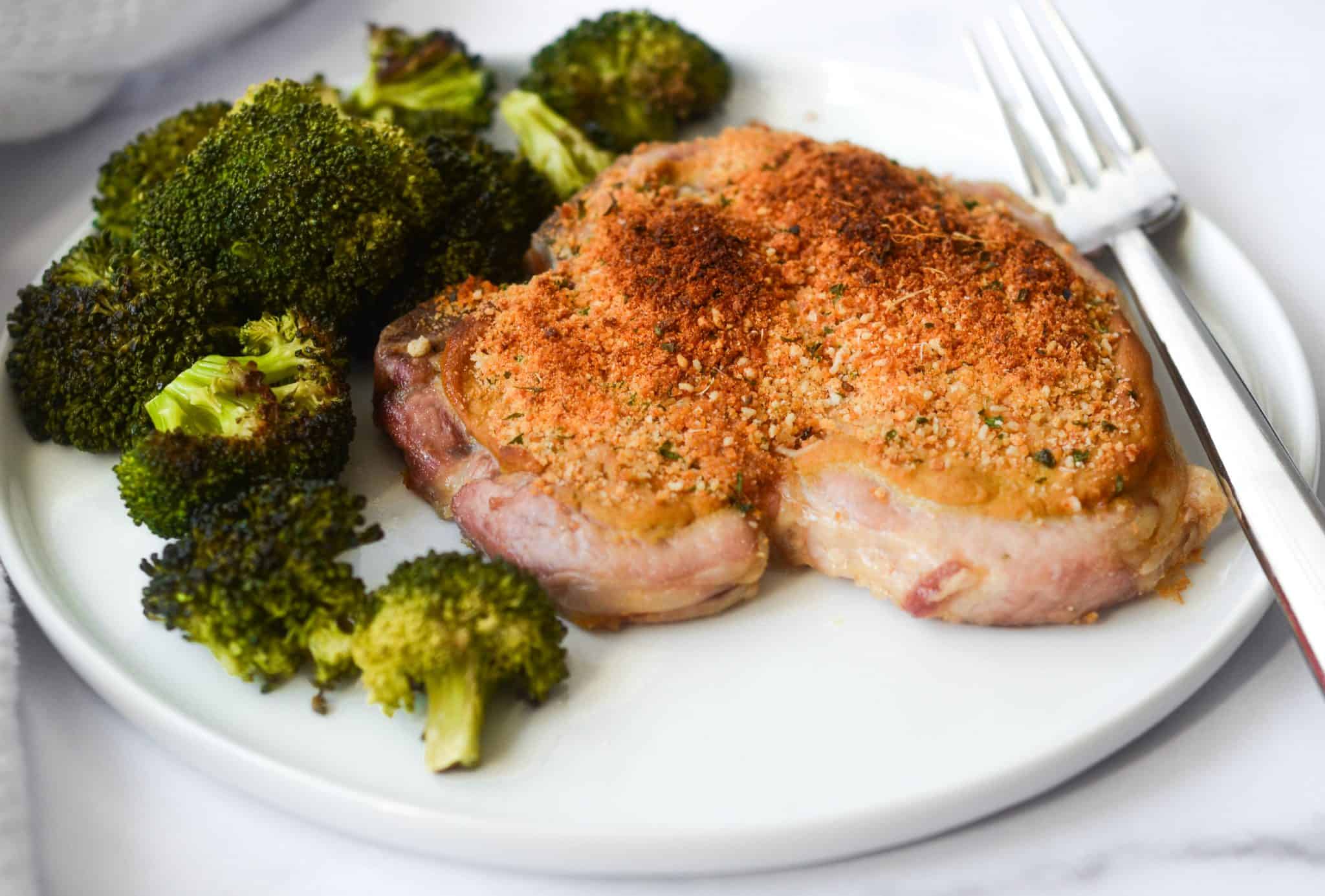 Baked Breaded Pork Chops With Broccoli Gf Worn Slap Out