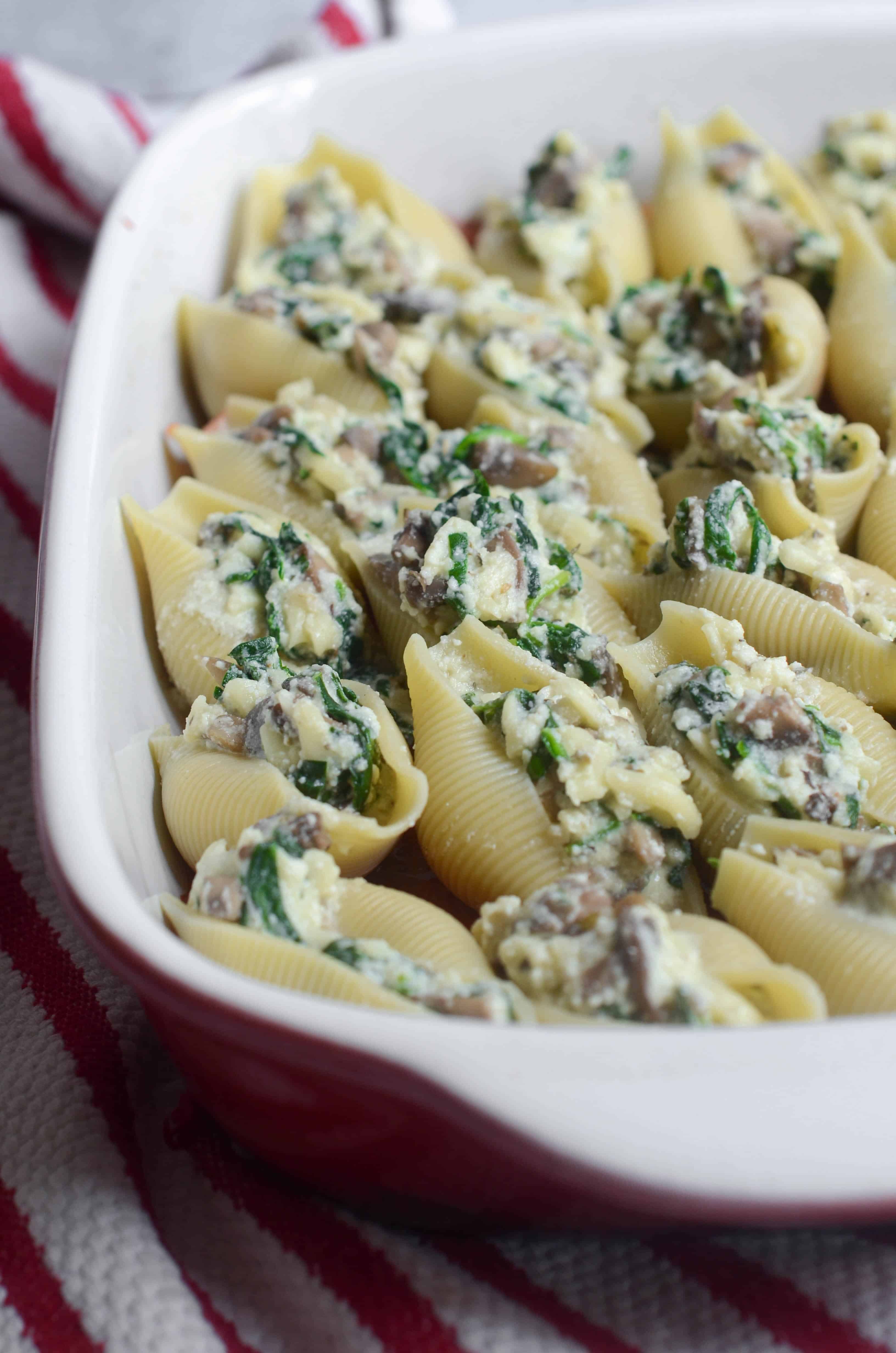 Stuffed Shells With Spinach And Mushrooms | Worn Slap Out