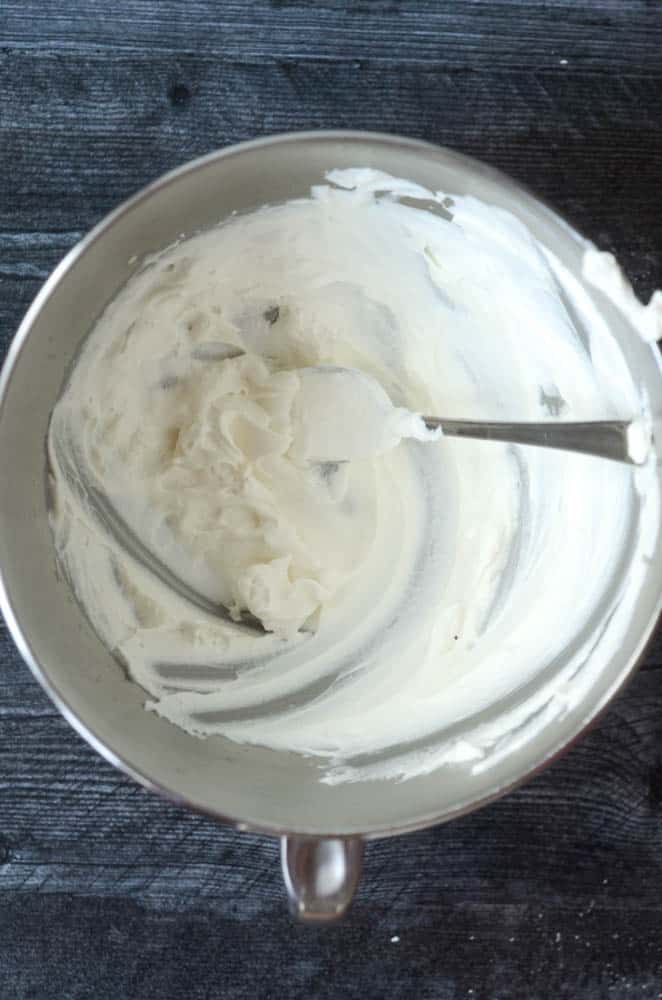 aerial picture of bowl with whipped cream