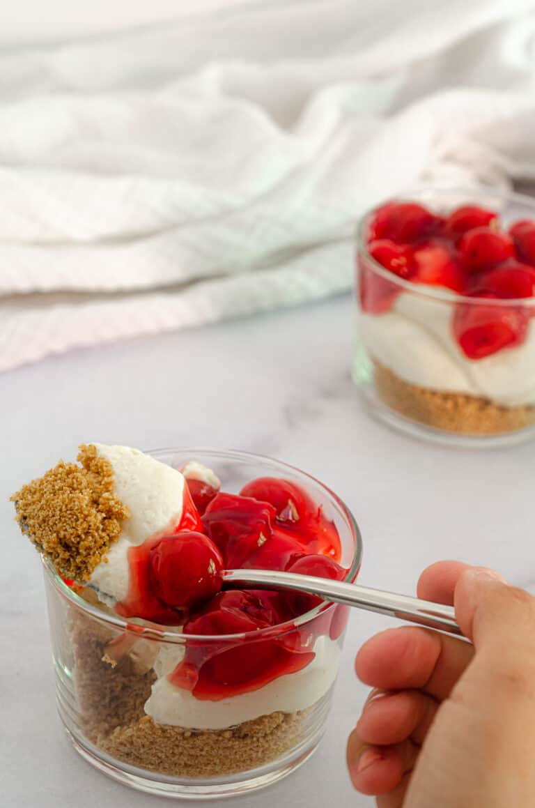 No Bake Cherry Cheesecake Parfaits Worn Slap Out