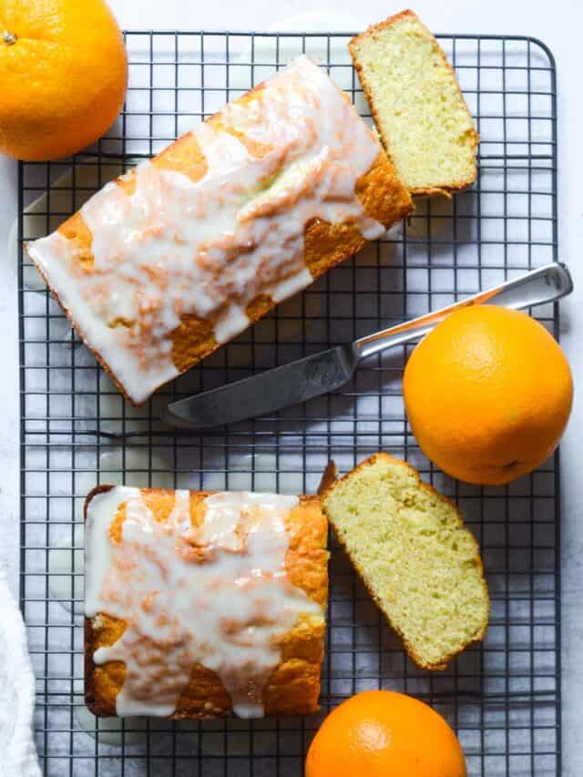 Homemade Orange Pound Cake with Orange Glaze